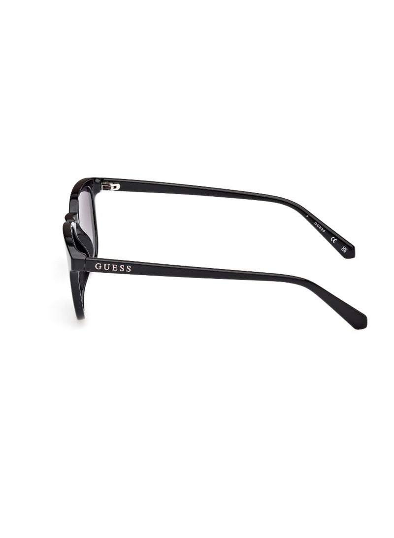 GUESS Men's UV Protection Round Shape Sunglasses - GU829301B49 - Lens Size: 49 Mm - Shiny Black - Image 2